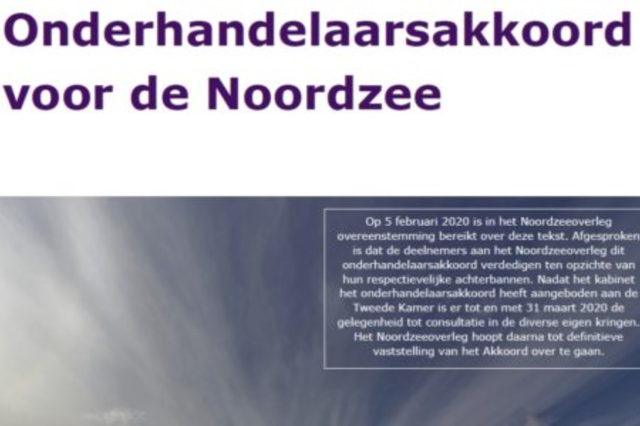 Noordzeeoverleg zet belangrijke stappen op weg naar definitieve vaststelling Noordzeeakkoord